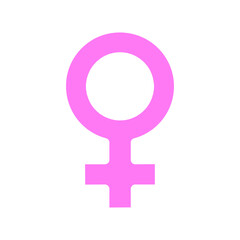 Female symbol icon. Blue female sign, gender, women, feminism, identity, sex, equality, gender symbol, female.