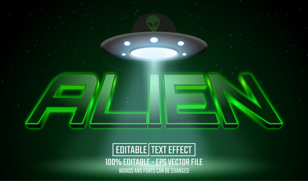 alien editable text effect