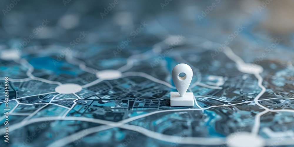 Poster optimize business location on google maps for local search engine visibility. concept business listi