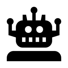 Obraz premium Humanoid Robot Solid Icon