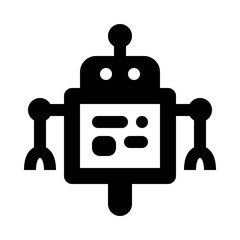 Humanoid Robot Line Icon