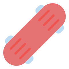 Skateboard icon in Flat Style