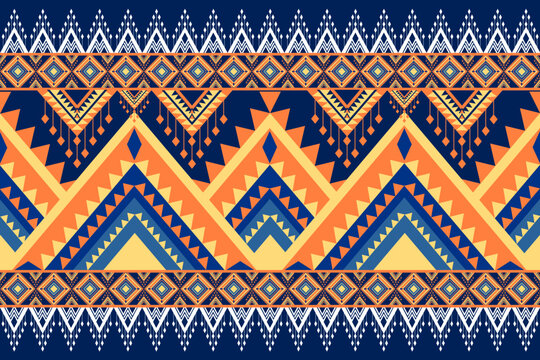 Geometric ethnic pattern vector background. seamless pattern traditional,Design for background, wallpaper, Batik, fabric, carpet, clothing, wrapping, and textile.