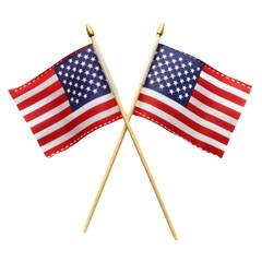 An American flag with red and white stripes and a blue square filled with white stars waves in the wind