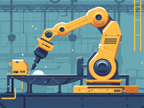 Robo-Tech Precision: Industrial Automation Redefined in Animated Elegance