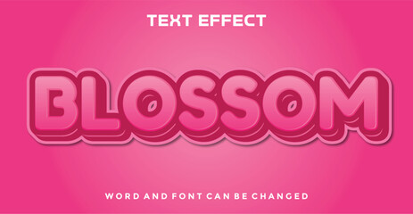 Blossom editable text effect
