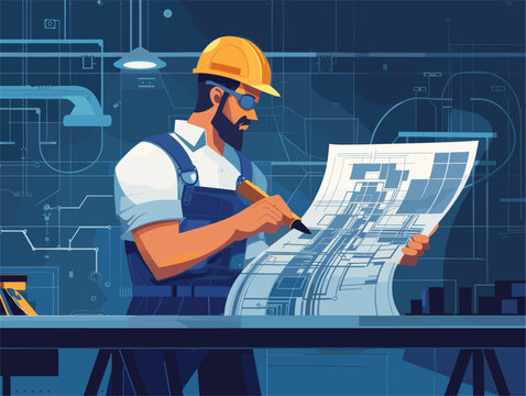 Futuristic Blueprint Engineer: A Talented Designer Crafting the Machines and Structures of Tomorrow