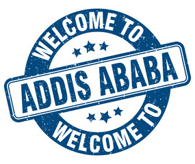 Welcome to Addis Ababa stamp. Addis Ababa round sign