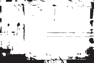 Overlay monochrome black and white vector illustration background texture of scratches and noise eps.10