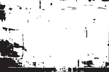 Overlay monochrome black and white vector illustration background texture of scratches and noise eps.10