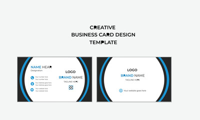 Modern visiting card template with simple business card.