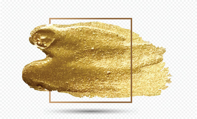 Hand drawing gold brush stroke. golden brush stroke, golden texture with hand drawn. realistic gold brush stroke luxury design element with metallic effect on a white background.