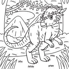 Pachycephalosaurus Dinosaur Coloring Page for Kids