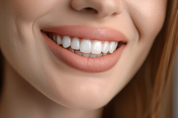 Fototapeta premium a woman with a toothbrush in her mouth