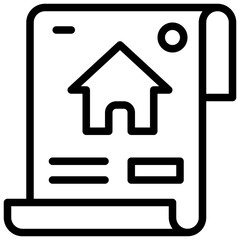 Property Document Icon In Outline Style