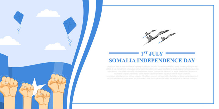 Vector illustration of Somalia Independence Day social media feed template