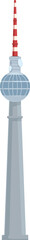 This illustration features the iconic berlin tv tower, a prominent landmark in germany