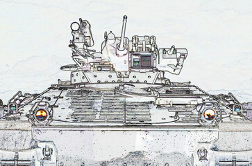 INFANTRY FIGHTING VEHICLE - Portrait of a German crawler vehicle

