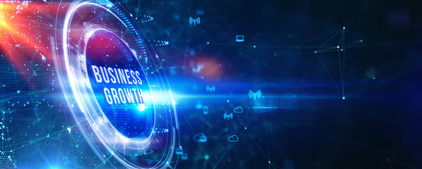 Business growth. Development and growth concept. 3d illustration