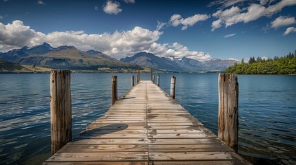 Low Wood jetty near Queenstown