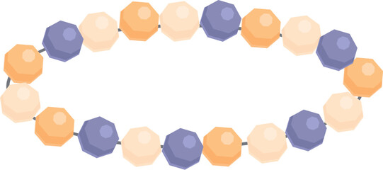 Stylish bracelet featuring colorful beads in orange, purple, and white, adding a touch of elegance and charm to any outfit