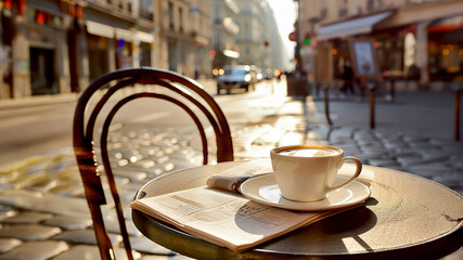 Morning coffee in paris