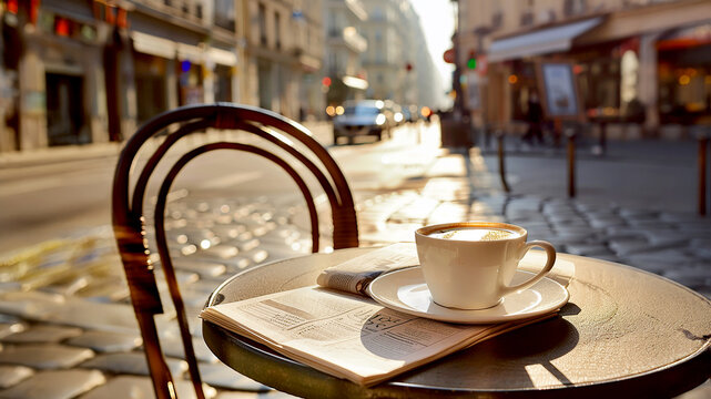 Morning coffee in paris