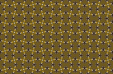 A patterned background with brown and yellow colors