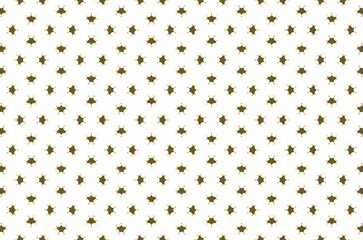 A pattern of big brown star dots on a white background