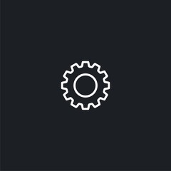 Gear Icon image, isolated on black background 