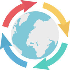 Worldwide Vector icon in Flat style 