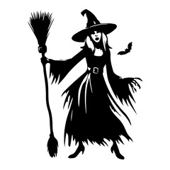 Halloween Witch Silhouette 