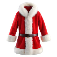 Santa coat white and red transparent background