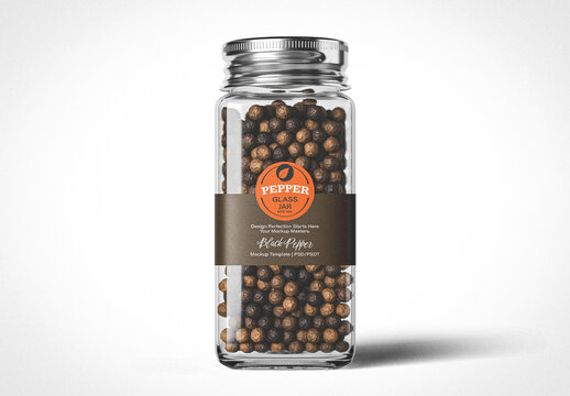 Pepper Glass Jar Mockup