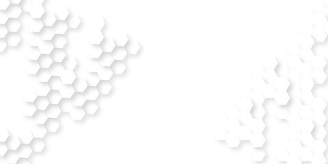 Abstract background with hexagon, modern abstract polygonal pattern. Futuristic abstract honeycomb technology white background. Luxury white hexagon pattern.
