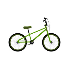 BMX bike flat design vector illustration isolated on white background. Modern City Bicycle or BMX Bike, Sport and Relaxation Concept, Flat Vector Illustration Design
