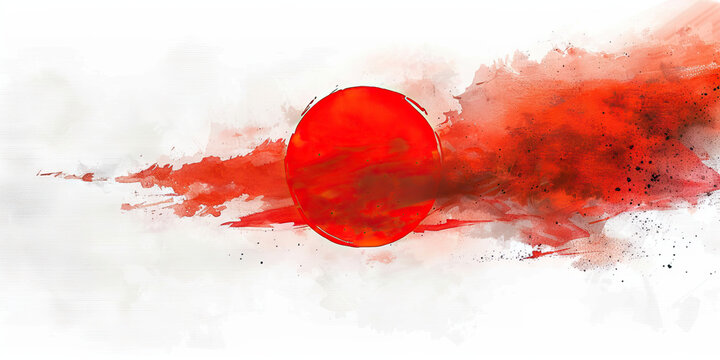 The Rising Sun: The Japanese Flag as a Symbol of the Land of the Rising Sun - Picture the Japanese flag with its red circle representing the sun, symbolizing the Japanese nation and its culture. 