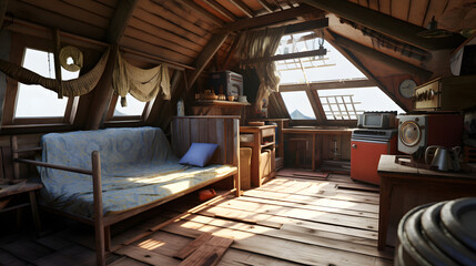 Rustic Cozy Cabin Interior