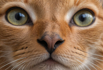 Close up face of cat