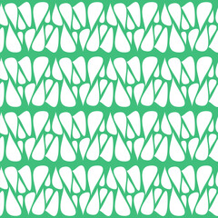 seamless pattern in green and white, pattern with drops in white, abstract vector art, texture in white on green, abstract graphic ornament, mosaic, ideal for fashion, textiles and paper design