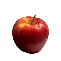 Red apple, isolated image on transparent background
