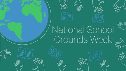 National School Grounds Week web banner design illustration 