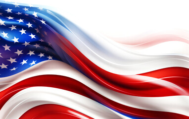Illustration of American flag, ideal as background or vertical banner for any American patriotic, national holidays or political historical events in modern artistic interpretation
