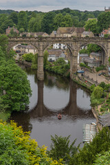 View down onto knaresborough Viaduct in North Yorkshire. popular tourist destination