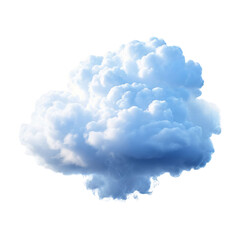 AI art captures a pristine white cloud element, isolated on transparent, perfect for adding dreamy designs