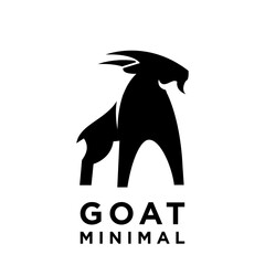 Goat simple black logo icon design illustration template