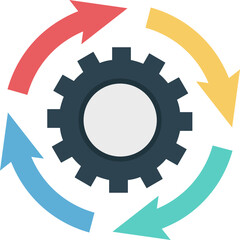 Configure vector icon in flat style 