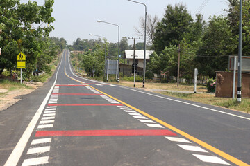 Empty asphalt road with with nature landscape