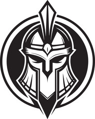 spartan logo design illustration black and white