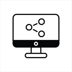 Monitor Screen vector icon